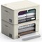 Sorbus Fabric Storage Bins - Stackable, Foldable Organizer, with Clear Window (Set of 2)